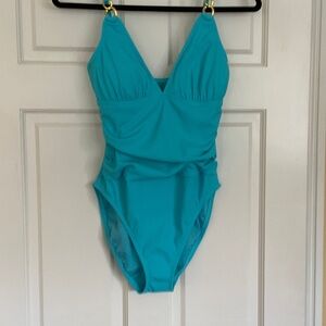 Bleu Rod Beattie Aqua One-Piece Swimsuit